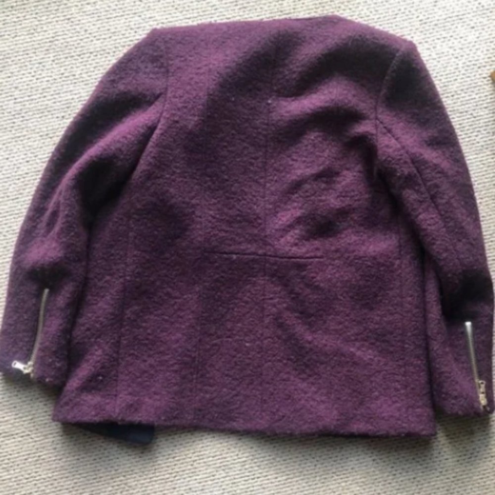 Wool Jacket | Purple Jacket | Winter Jacket | Wool Jacket - Picture 5 of 5